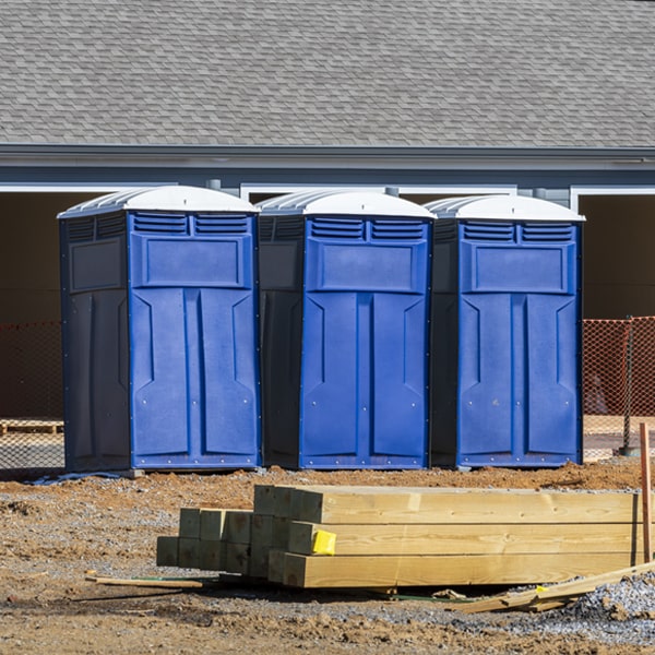 how often are the portable restrooms cleaned and serviced during a rental period in Gillette